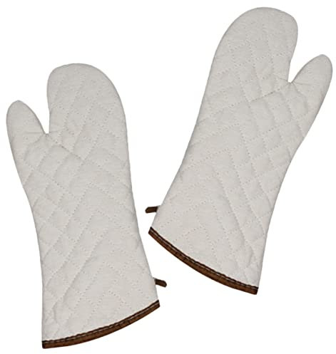 Holibanna Insulated Gloves Oven Mitts Kitchen Mittens Heat Resistant Thickened Mittens for Baking Gloves Hand Protection Kitchen Supply for Oven Microwave Cooking Use