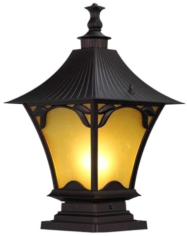LUOYAOB Lampada a colonna for esterni retrò a tenuta stagna europea Lampada a colonna for giardino stradale in alluminio a prova di pioggia Percorso paesaggistico for via del prato