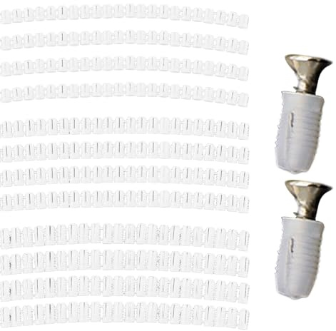 300 tasselli per cerniere di espansione, 3 dimensioni, in plastica bianca, inserti per tasselli per vari tipi di mobili, letti, armadi, armadi, scrivanie, sedie