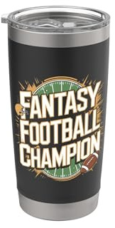 Gewinner Fantasy Football Champion Doppelwandiger Edelstahl-Thermobecher