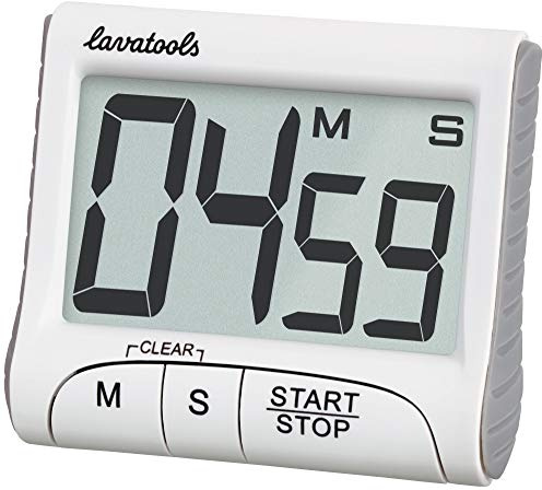 Lavatools KT1 Digital Kitchen Timer & Stopwatch, Large Display, Bold Digits, Simple Operation, Loud Alarm, Magnetic Kickstand for Cooking and Classroom