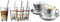 Ritzenhoff & Breker Latte Macchiato Gläser-Set, 8-teilig mit Löffel & Cappuccino-Set Cornello 4-teilig, Grau, 180 ml