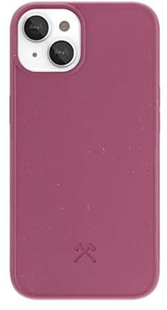 Woodcessories - nachhaltige Handyhülle kompatibel mit iPhone 14, iPhone 13 Hülle rot - biologisch abbaubar aus Pflanzenmaterial - kein Plastik