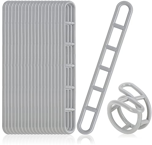 com-four® 20x Abspannelement aus Kunststoff - Vorzeltleiter zum Abspannen von Vorzelten, Vordächern, Markisen, Planen - Abspannleiter für Steilwand-Vorzelte - 6-Loch-Zeltspanner (20 Stück - grau)