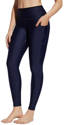 BALEAF Top bikini da donna ad asciugatura rapida, costume da bagno imbottito rimovibile UPF 50+, Marina Militare, XL