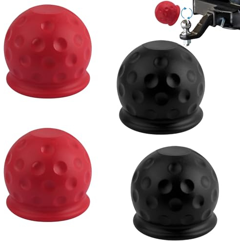4 stycken släpvagnskrok, 50 mm skyddskåpa med gummidragkrok, dragkrokskydd, bollskydd för släpvagn husvagn, traktor traktor