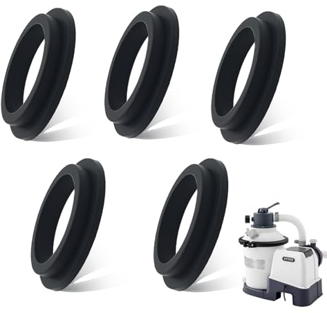 Snowtain Juego de 5 Anillos de Sellado para Bomba de Arena Intex – Compatible con Modelos 26323CA, 26323EH, 26331CA, 26331EH, 26337EH – Juntas de Repuesto para Piscina