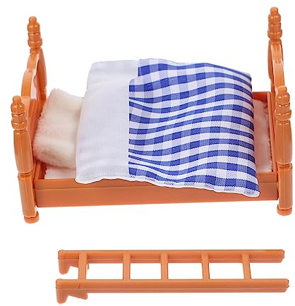 NOLITOY 1 Satz Miniaturbett Modell für Puppenhaus Dekoration Hochwertiges Schlafzimmermöbel für DIY Puppenhäuser und Modelle Kreative Raumgestaltung