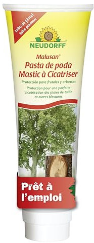 Neudorff Malusan Mastic à Cicatriser 275 ML - Protection des plaies de Taille et blessures sur Arbres fruitiers, vignes et Arbres d’Ornement - Tube prêt à l'emploi avec Pinceau