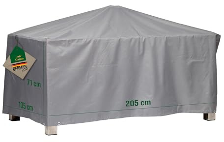 Mehr Garten Schutzhülle Gartentisch eckig 205x105x71 cm, 600D Oxford | wasserdicht, UV-beständig, reißfest und winterfest - robuste Abdeckung für Gartenmöbel mit Kordelzug für sicheren Halt