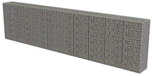 vidaXL Muro Gaviones Cubiertas Acero Galvanizado 600x50x150 Pared Valla Cerca