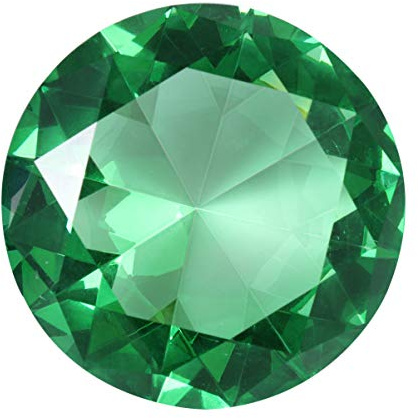 Happyyami 2stücke Grüne Kristalle Künstliche Kristallsteine Dekoratives Schmuck-ornament Für Hochzeit Zuhause Brautparty