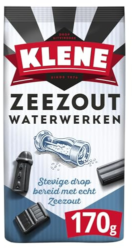 Klene Zeezout Waterwerken 170g I Lakritz aus den Niederlanden I Lakritz mit Meersalz I salzige Lakritze