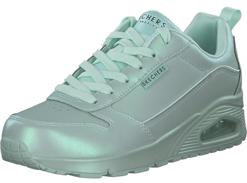 Skechers Baskets Uno Galactic Galactic pour Femme, Maillot Duraleather Menthe, 37.5 EU