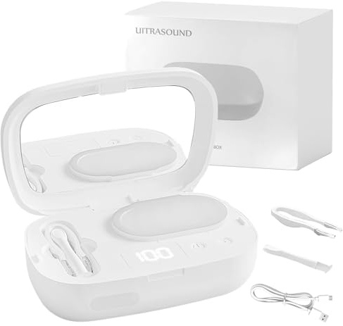 Kontaktlins rengörare maskin bärbar ultraljud kontakt lins rengöring | Ultraljudsrengöringsenhet med 4 tidlägen USB-laddare passar bortskaffande mjuk lins hård lins färgad lins RGP-lins