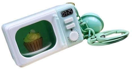 Pretend Cooking Phone Strap Charm With Realistic Microwave Detail Toy For Kids Portable Bag Decoration Novelty Miniature Oven Phone Clip