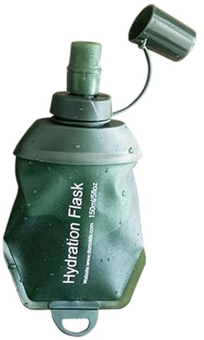 Bouteille d'eau souple pliable en TPU | Bouteille d'eau légère pour course à pied, cyclisme, escalade | 150 ml, 250 ml, 500 ml | Poche d'eau de qualité alimentaire pour boire