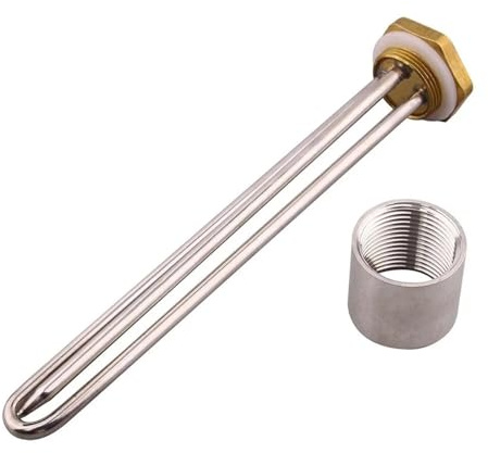 48 V Mit Thermostat, Rohrförmiges Gleichstrom-Heizelement Aus Edelstahl SUS304, 250 W/1000 W, DN32, Tauchsieder For Wasser(Set-2,250W)