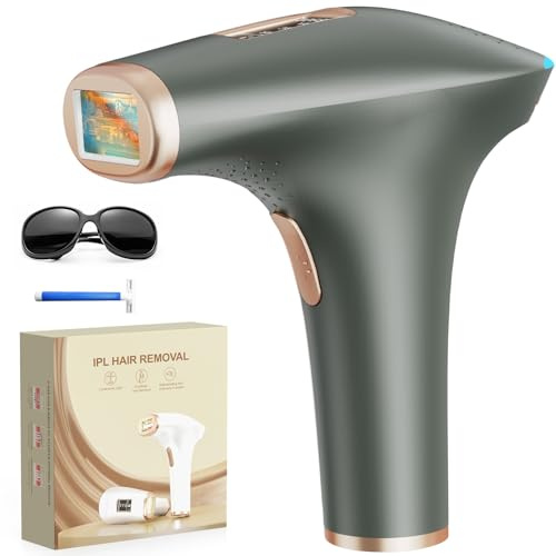 Haarlosy Épilateur Lumière Pulsée, Grande Fenêtre 5 cm², 999,900 Flashs IPL, 9 Niveaux & 2 Modes, Auto/Manuel – Épilation Laser Définitive Maison Femme & Homme, Visage, Corps, Aisselles, Maillot, Noir