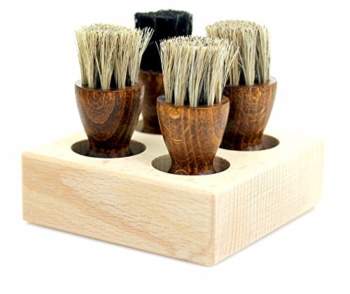 TelMo Bürstencaddy mit 4 mit braunen Tiegelbürsten