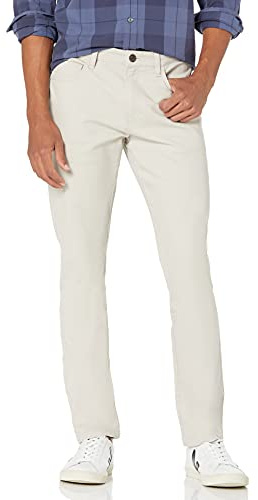 Amazon Essentials herr Skinny-Fit 5-fickors komfort stretch chinos byxa (tidigare Goodthreads), sten, 36 B x 28 L