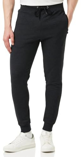 Bonjour® - Slim Fit Joggers for Men | Men's Joggers with Zip Pockets - Ideal for Every Day Wear - Breathable, Comfortable, Soft Feel Jogging Bottoms (Charcoal Large)