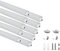 Besseto LED Eckprofil,10 x 1,5m LED Aluminium Profil 45 Grad Ecke,Streifen Licht Diffusor Profil Kanal mit milchiger Abdeckung,Endkappen und Montagehalterung,Aluprofil für LED Stripes/Streifen