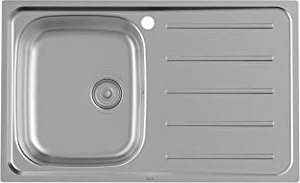 Roca A873801A01 Fregadero 1 Cubeta 1 Escurridor Derecha, Victoria 80 ED, Acero Inox