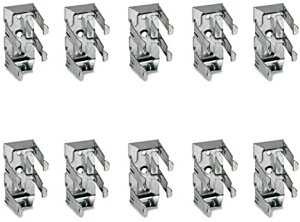 bricoleva.it Crochets pour plinthe cuisine - Crochet battiscopa zoccolino cuisine - Faciles à installer (aluminium, 10 pièces)