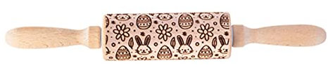 Rullo pasquale Uova Cottura Biscotti Elettrodomestici da cucina per la decorazione di torte Mattarello in rilievo di Pasqua Mattarello per goffratura Mattarello per cuocere biscotti fondente pasta