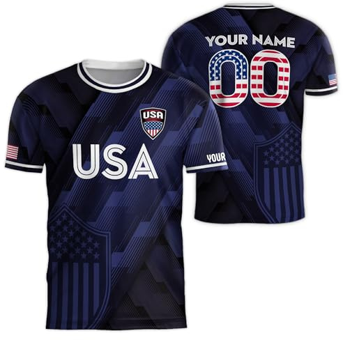 BUTILY Customized American Soccer Jersey, Personalized USA Jersey Men, America Soccer Shirt 1