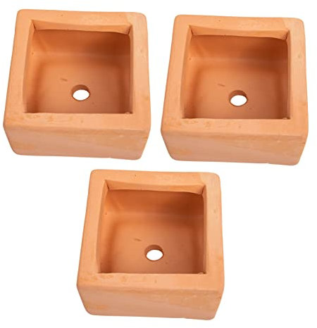 Happyyami 3stücke Rote Terrakotta Blumenkübel Für Sukkulenten Quadratische Töpfe Für Blumen Und Pflanzen Für Home Büro Dekoration
