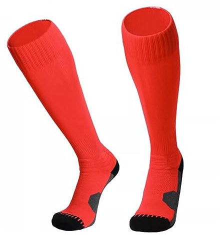 SATRJT Fechtschutzstrümpfe Fechtsocken Hohe Lange Sportsocken für Männliche Und Weibliche Fechter Professionelles Fechtzubehör(Red,L)