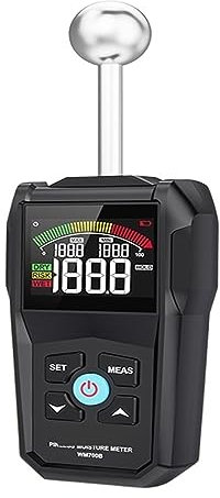 Misuratore di umidità, Misuratore di umidità del legno digitale Rilevatore di umidità del legno senza contatto Schermo LCD Igrometro Allarme Tester di umidità Rilevatore di umidità