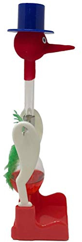 Aoaoy Creative Non Stop Liquid Drinking Lucky Bird Toy, Rolig Anka Dricker Vatten Söt Dekoration Dricka Fågel Evig Rörelse Vetenskap Original Nyhet Nostalgisk Barn Födelsedagspresent (Röd)