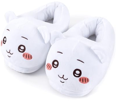 Roffatide dibujos animados lindas Cosplay de Halloween zapatillas de peluche de casa novedad de pelo zapatillas de casa cálidas regalo de invierno para las mujeres un tamaño blanco
