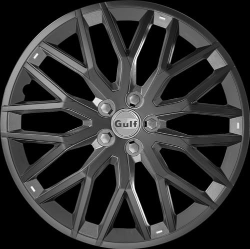 GULF E13GT40.BG Enjoliveur GT40, Noir/Gris, Set de 4, 13