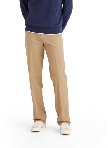 Dockers Men's Classic Fit Workday Smart 360 Flex Pants (Standard and Big & Tall), New British Khaki, 36W x 32L
