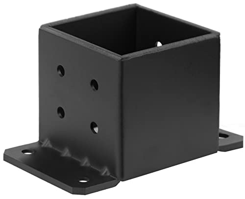 eoere 2 PCS 6x6 Post Base, 8-Gauge Heavy Duty Concrete Post Anchor Pergola Bracket for Deck, Porch Railing, Mailbox