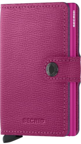 SECRID Portafoglio Miniwallet Crisple MC Viola Fucsia Profondità 2.1 cm Lunghezza 6.5 cm Altezza 10.2 cm Pelle