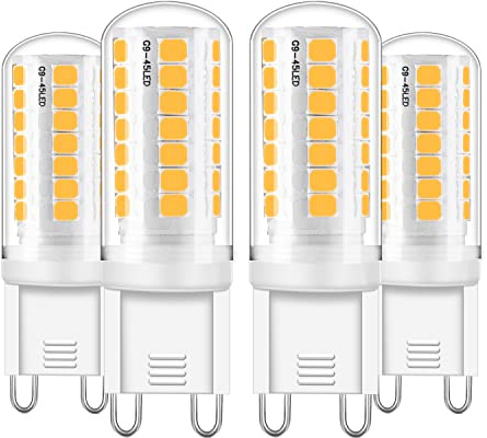 Aegislogic G9 LED Dimmbar Glühbirne 3W, Warmweiß 3000K, Stiftsocke, Kein Flackern, 360° Abstrahlwinkel, AC 220-240V Hell