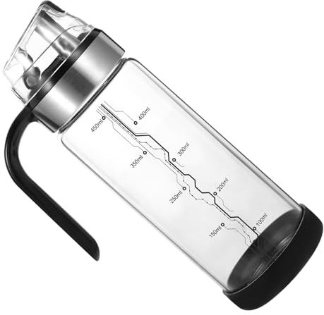 MAGICLULU Pot à Huile De Cuisine Distributeur Huile Pour Sauce Soja Vinaigre Assaisonnement Bouteille Verre Avec Fermeture Automatique Récipient De Stockage Étanche Pour Maison