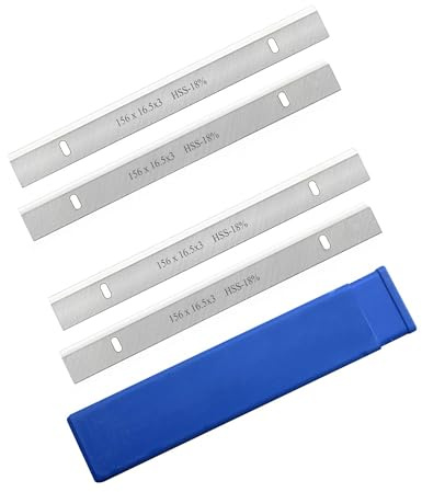 4 Pezzi 6 156mm Lame Pialla Elettrica HSS 156 X 16,5 X 3 Mm