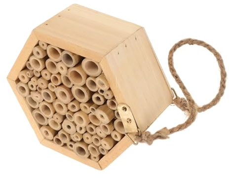 ANDRESLAD Multi-use -insektenhaus Für Bienen Und Schmetterlinge Hängendes Garten-nisthaus Naturholz Installieren Ästhetisch Ansprechend Nachhaltige Für Insekten