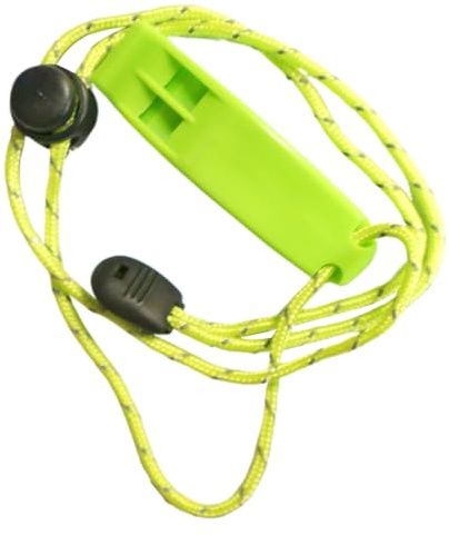 Sifflet de sécurité en Plein air, Grande, sifflet de sécurité de randonnée à décibels élevés et Sangle | Équipement de Camping étanche, Accessoire de Survie Multifonctionnel pour la