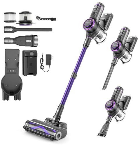 Cordless Vacuum Cleaner,600W 65KPA Dual Motor Vacuum for Home with AI Auto Suction,70Min Runtime,Stick Vacuums with Self-Standing Design,LED Headlights for Carpet,Hardwood Floors,Pet Hair,Tile