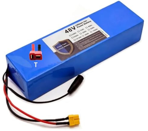Ebike Akku 48V 10.5Ah Ebike Battery 48V 13S2P Elektrofahrrad Batterie Wasserdichter PVC-Akku Eingebauter BMS Mit Ladegerät Für 100W 200W 350W 500W 750W Elektroroller Motor 48V 10.5Ah,T