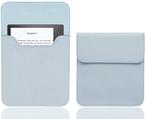 WALNEW Hülle für 7 Neue Kindle Oasis (10. Generation – 2019) / Kindle Oasis 9. Generation 2017 / Tolino Vision 5 2019/ Kobo Libra H2O 2019 Schutzhülle Tasche Sleeve Case Lederhülle, Blau