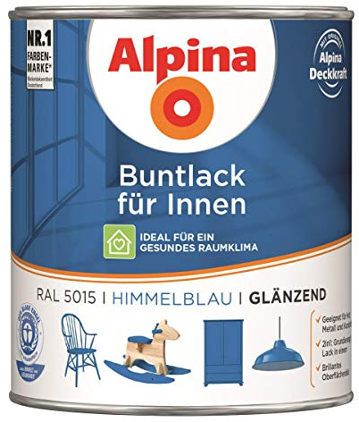 Alpina Buntlack für Innen Himmelblau glänzend 750 ml