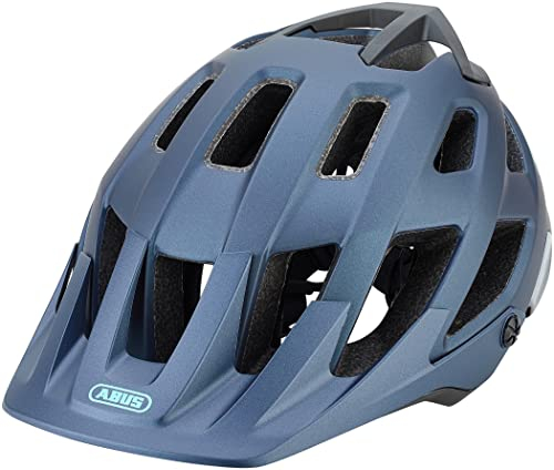ABUS MTB-Helm Moventor 2.0 - komfortabler Fahrradhelm fürs Gelände - All-Mountain-Helm - für Damen und Herren - Blau Matt, L